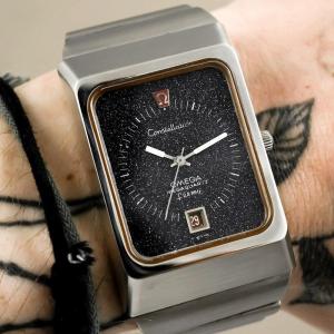 Vintage Omega Constellation Megaquartz 2400 Stardust Dial Watch -1975- 