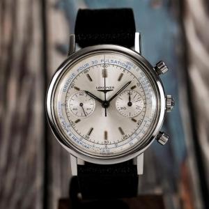 Longines Chronographe Flyback Pulsomètre Acier Inoxydale -1965-