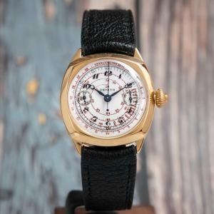 Zenith Chronographe Mono-Poussoir Or Jaune 18k Circa 1935
