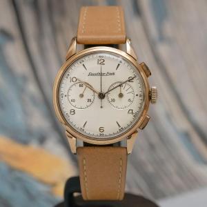 18k Rose Gold Bi-compax Chronograph, Circa 1950