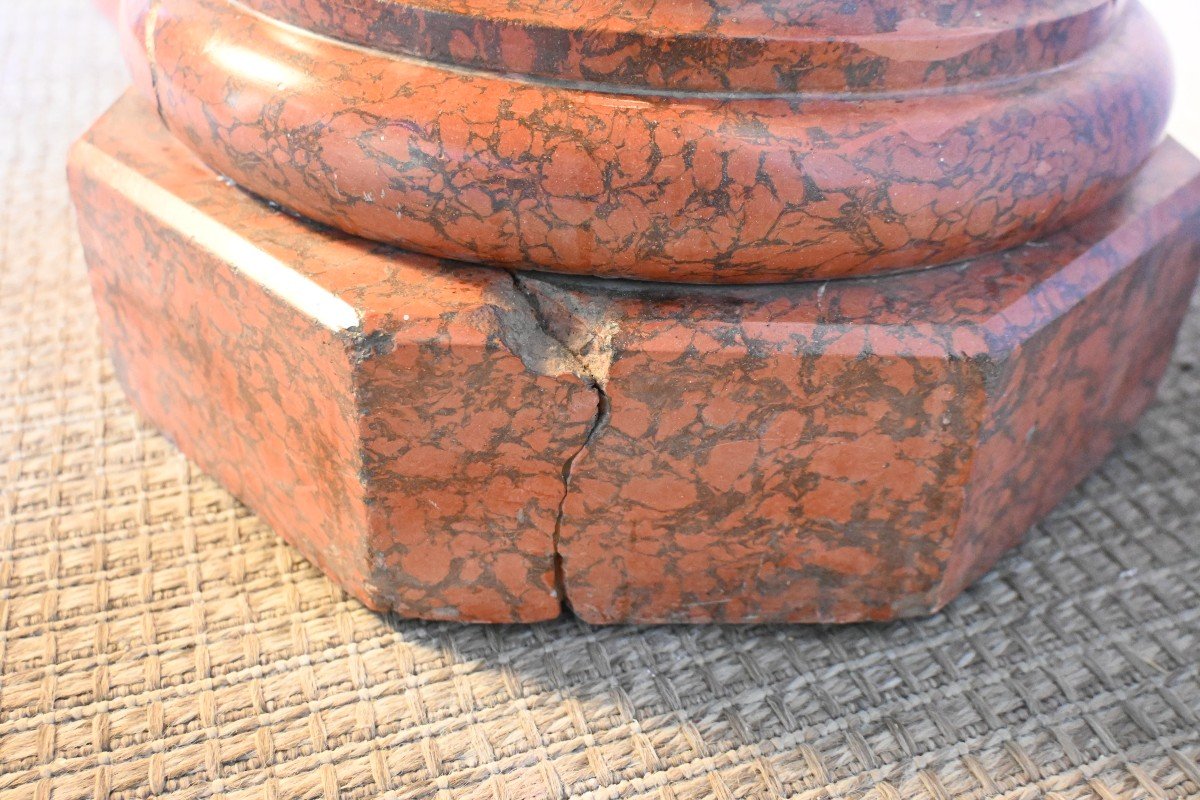 Paire De Colonnes en Scagliola-photo-3