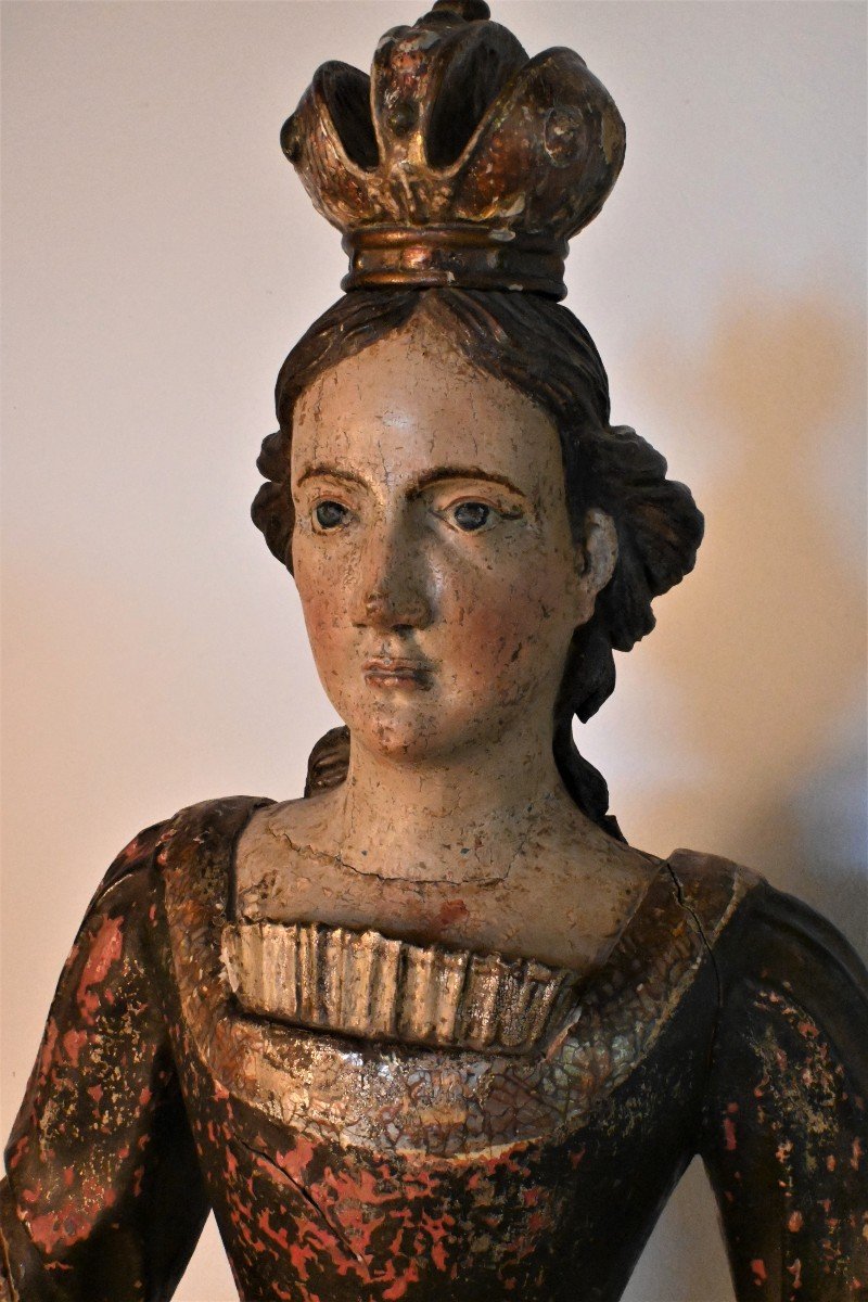 sculpture bois , Vierge 16 ème siecle-photo-3