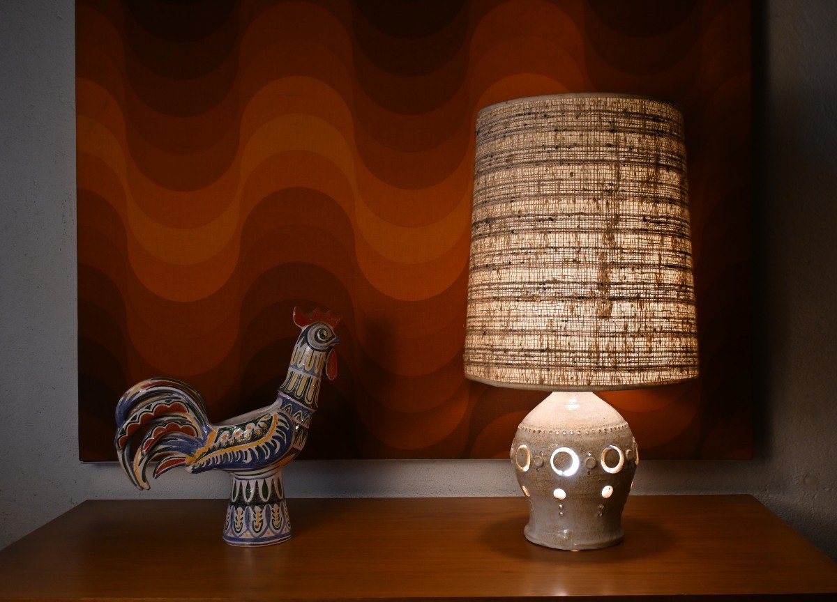 Lampe En Céramique Par Georges Pelletier