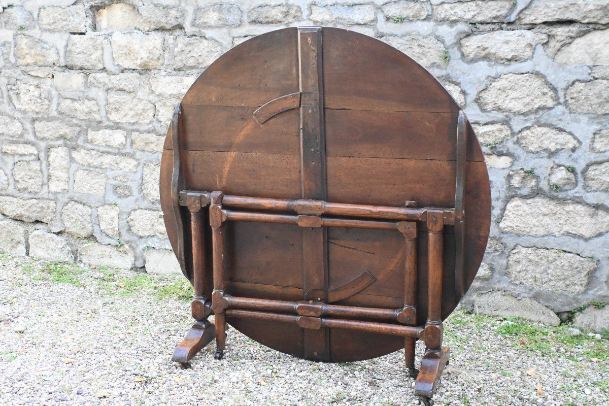 Walnut Harvest Table Early 19th-photo-2
