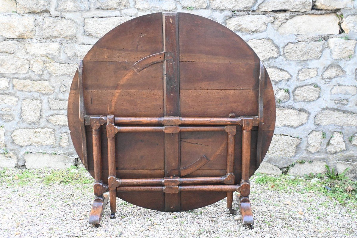 Walnut Harvest Table Early 19th-photo-3