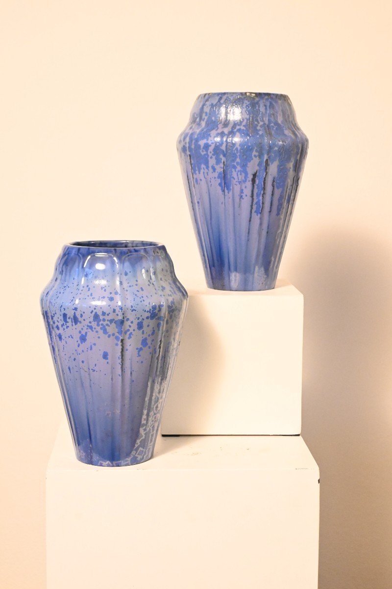 Paire De Vases Art Deco 1920-photo-3