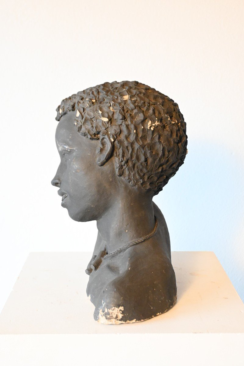 Terracotta Bust Of Young Man-photo-3
