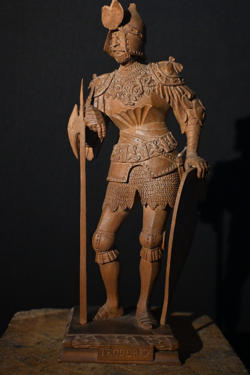 19th-century Wooden Sculpture Of Theodore The Great-photo-2