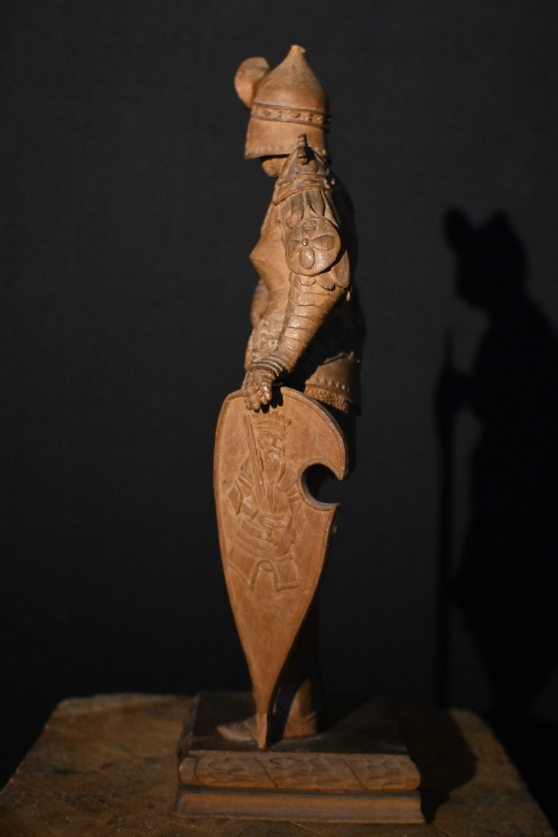 19th-century Wooden Sculpture Of Theodore The Great-photo-4