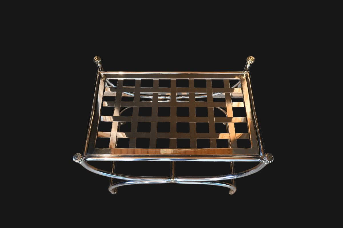 20th-century Wrought-iron Curule Stool-photo-3