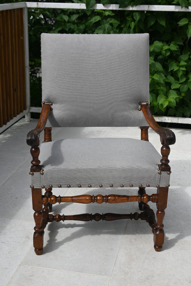 Louis XIII Louis XIV Armchair 17th Century France-photo-2