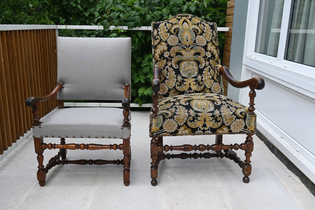 Louis XIII Louis XIV Armchair 17th Century France-photo-4