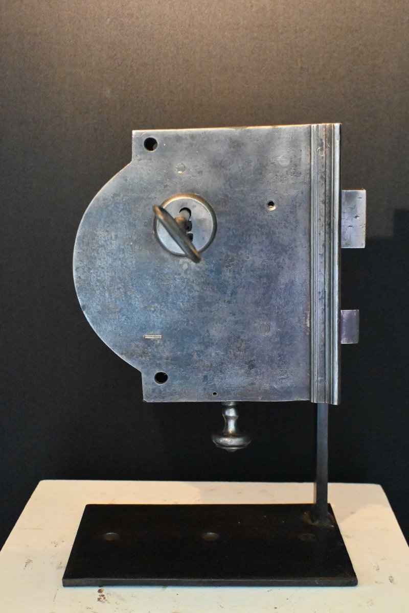 Serrure en fer forgé d'époque début XIXe-photo-2