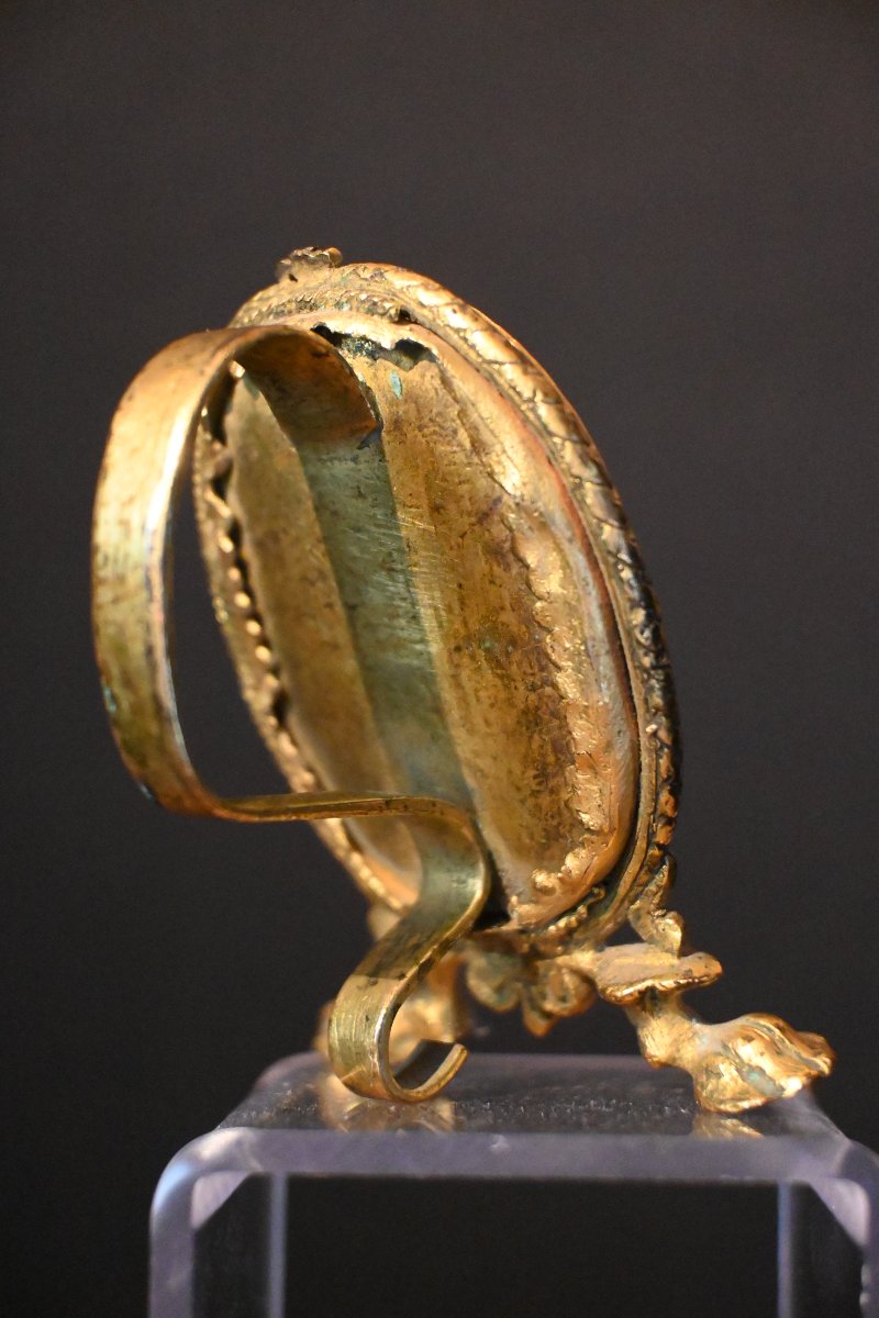 Baiser de Paix en bronze d'époque 18ème siècle-photo-1