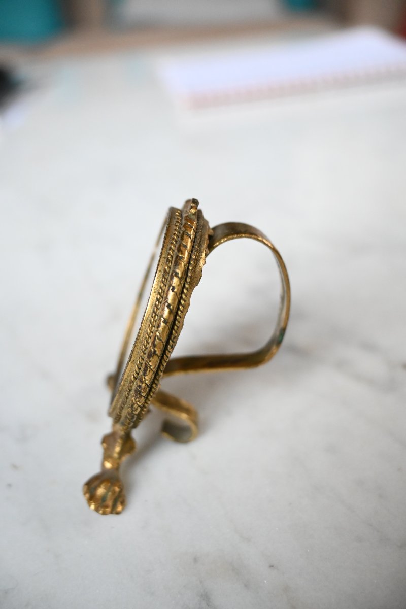 Baiser de Paix en bronze d'époque 18ème siècle-photo-2