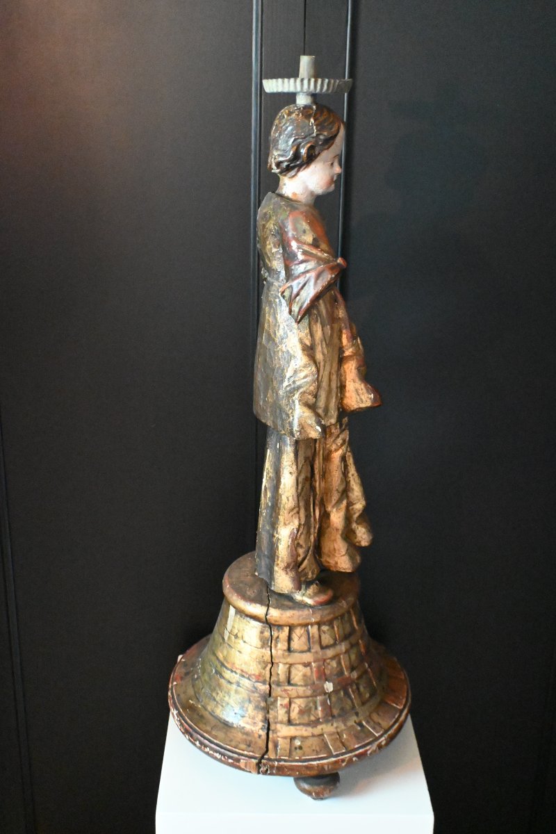 Sculpture bois de l'Enfant Jésus d'époque 17ème-photo-4