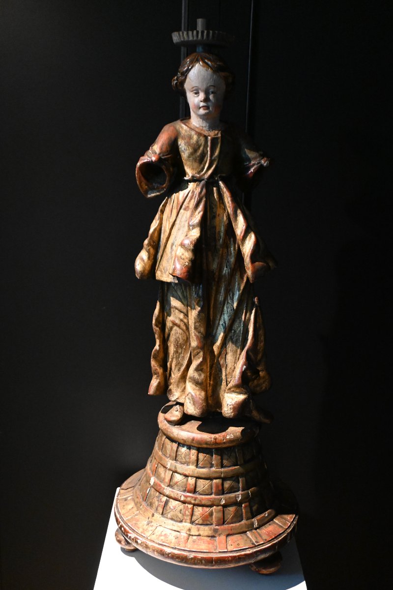 Sculpture bois de l'Enfant Jésus d'époque 17ème-photo-3