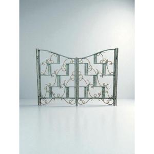 Pair Of Wrought Iron Separation Grilles From The 1940s
