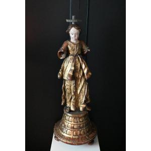 17th-century Wooden Sculpture Of The Baby Jesus