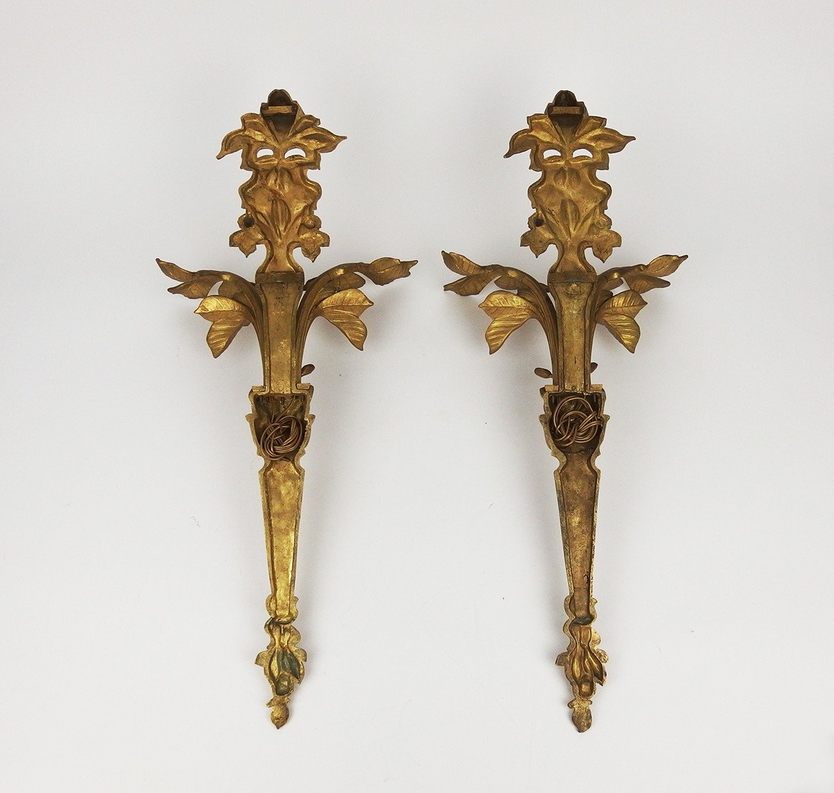 Pair Of Art Nouveau Bronze Sconces-photo-4