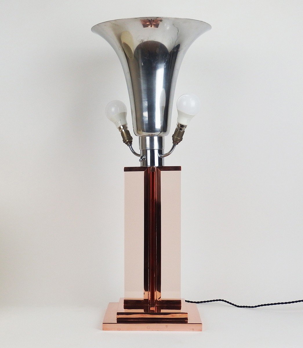 Lampe De Table Moderniste Par Jacques Adnet-photo-3