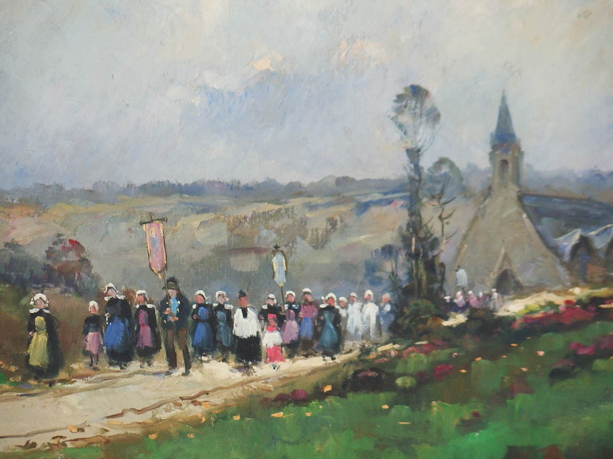 "procession" Oil On Canvas By Albert Hirtz-photo-3