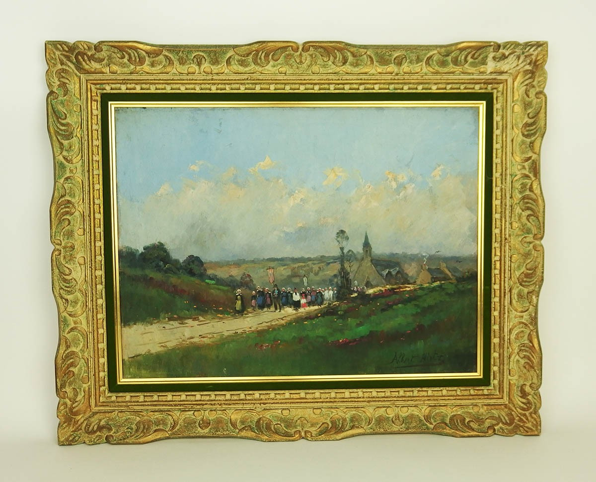 "procession" Oil On Canvas By Albert Hirtz