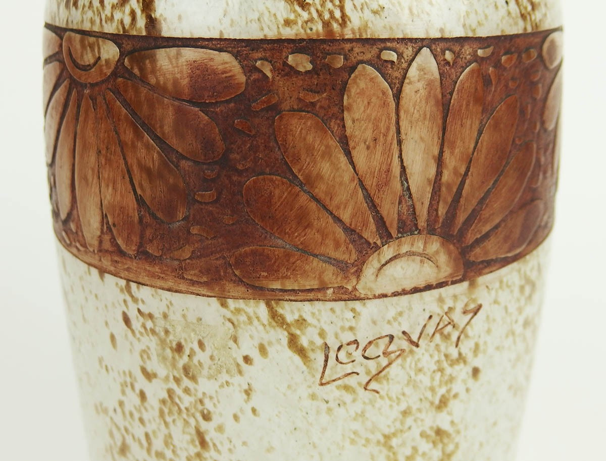 Art Deco Glass Vase By Legras-photo-2