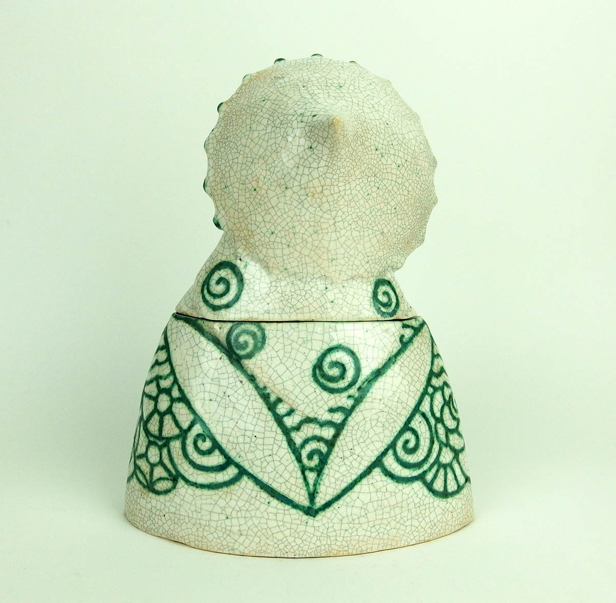 "woman With An Umbrella"large  Ceramic Box By Edouard Cazaux-photo-4