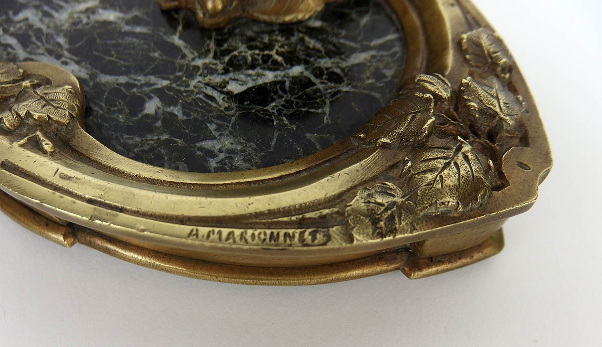 Bronze And Marble Inkwell By Marionnet-photo-6