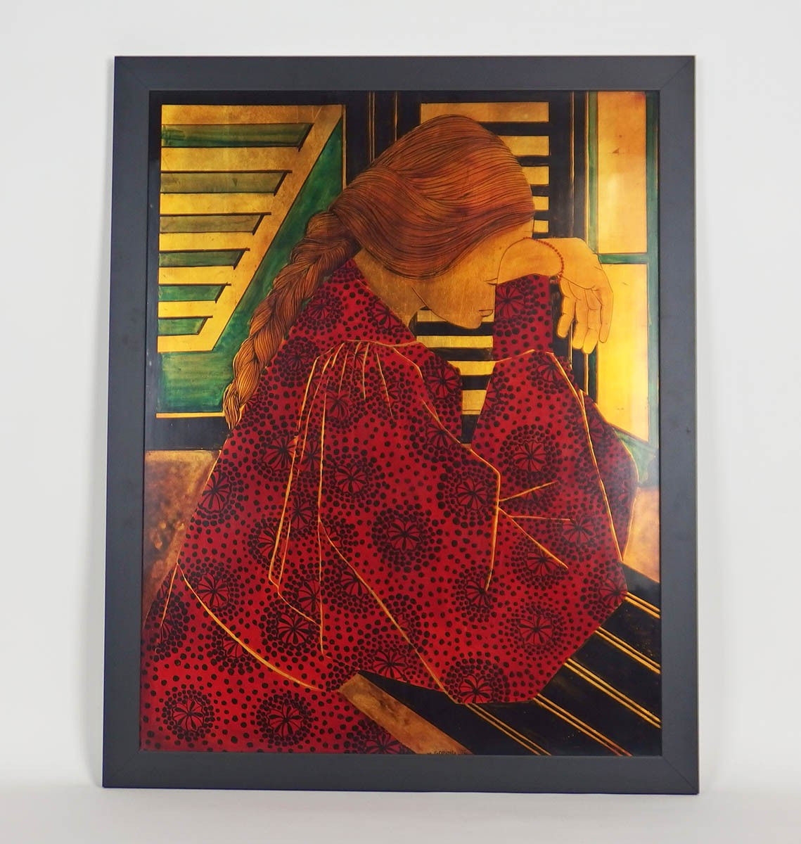 Panneau en laque par Gobing