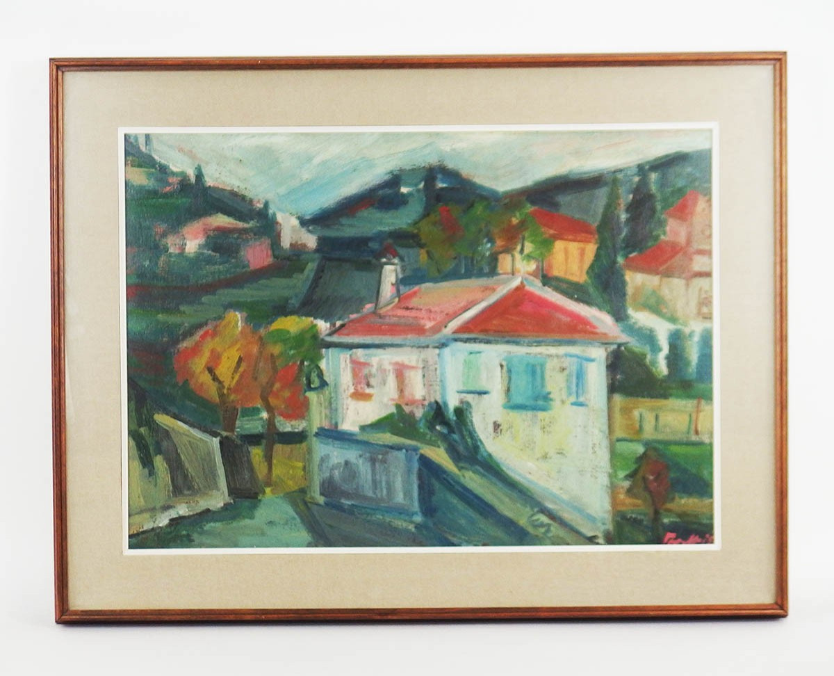 "Paysage de Bergame"tableau par Silvio Pasotti