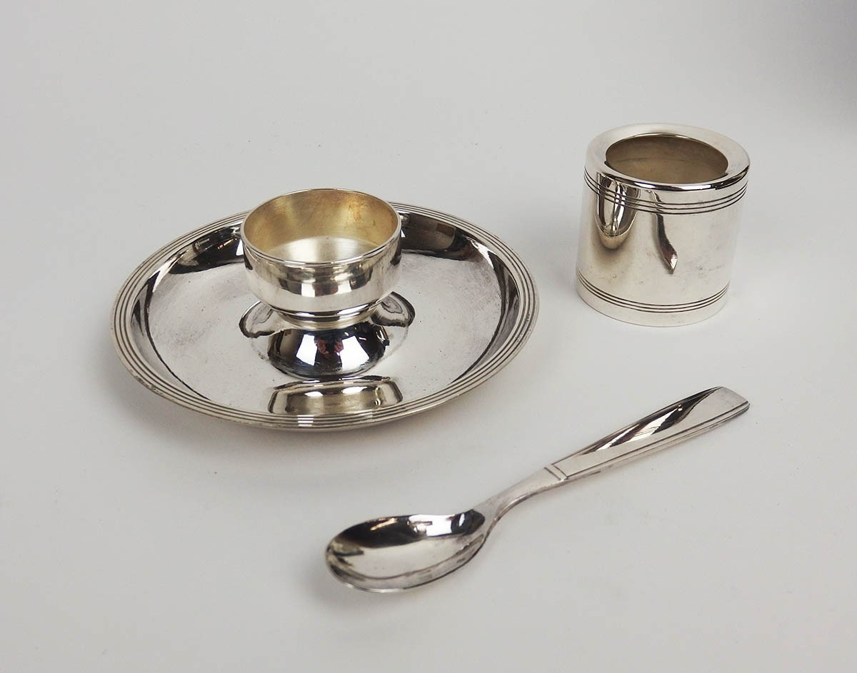 Silver-plated Metal Egg Cup By Christofle-photo-4