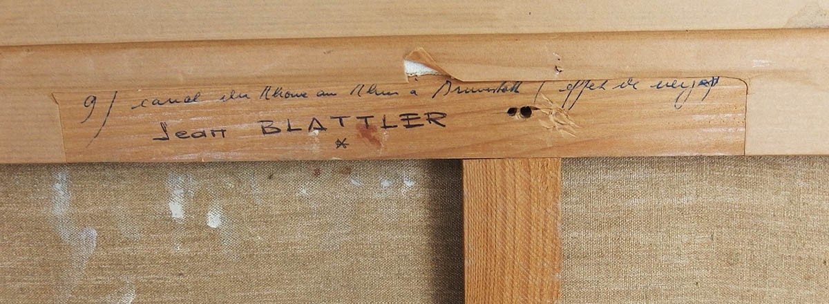 Painting "canal At Mulhouse Brunstatt" By Jean Blattler-photo-3