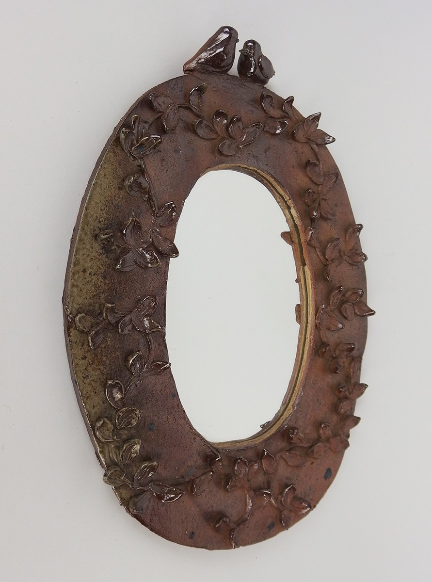 Wall Mirror In Stoneware-photo-2