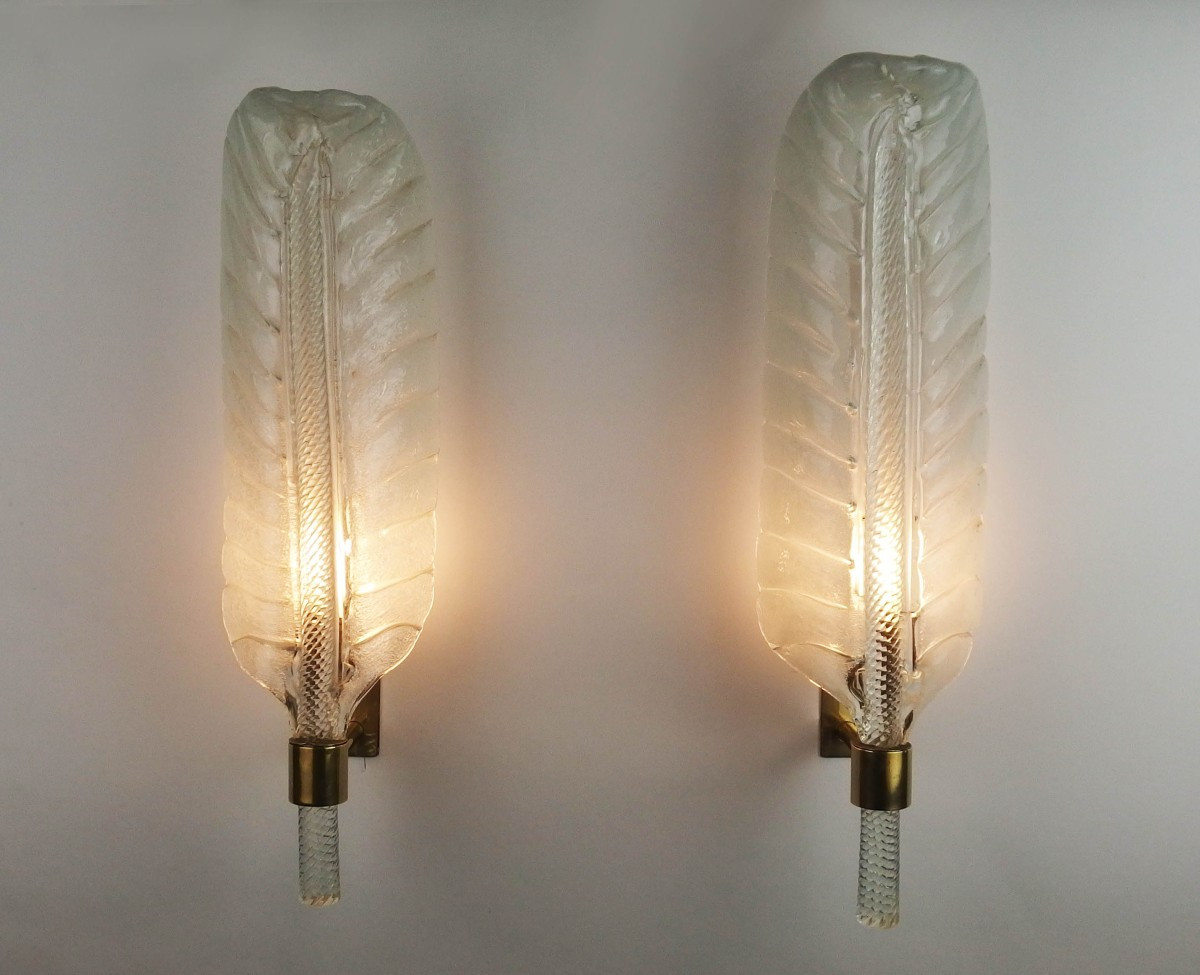 Pair Of Wall Sconces Attributed To Andre Arbus For Veronese-photo-3