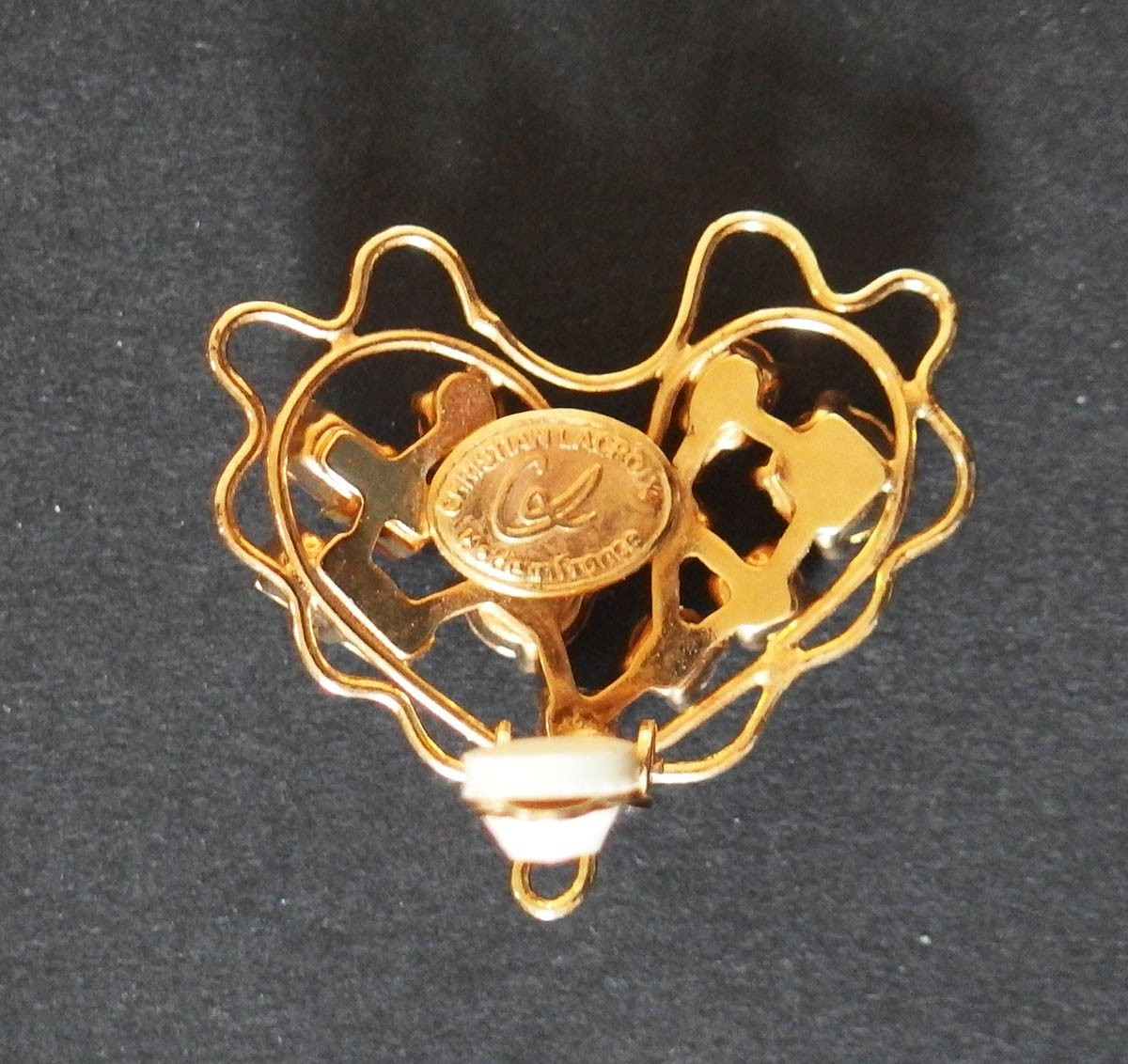 Paire de boucles d'oreille "Coeur" par Christian Lacroix-photo-2