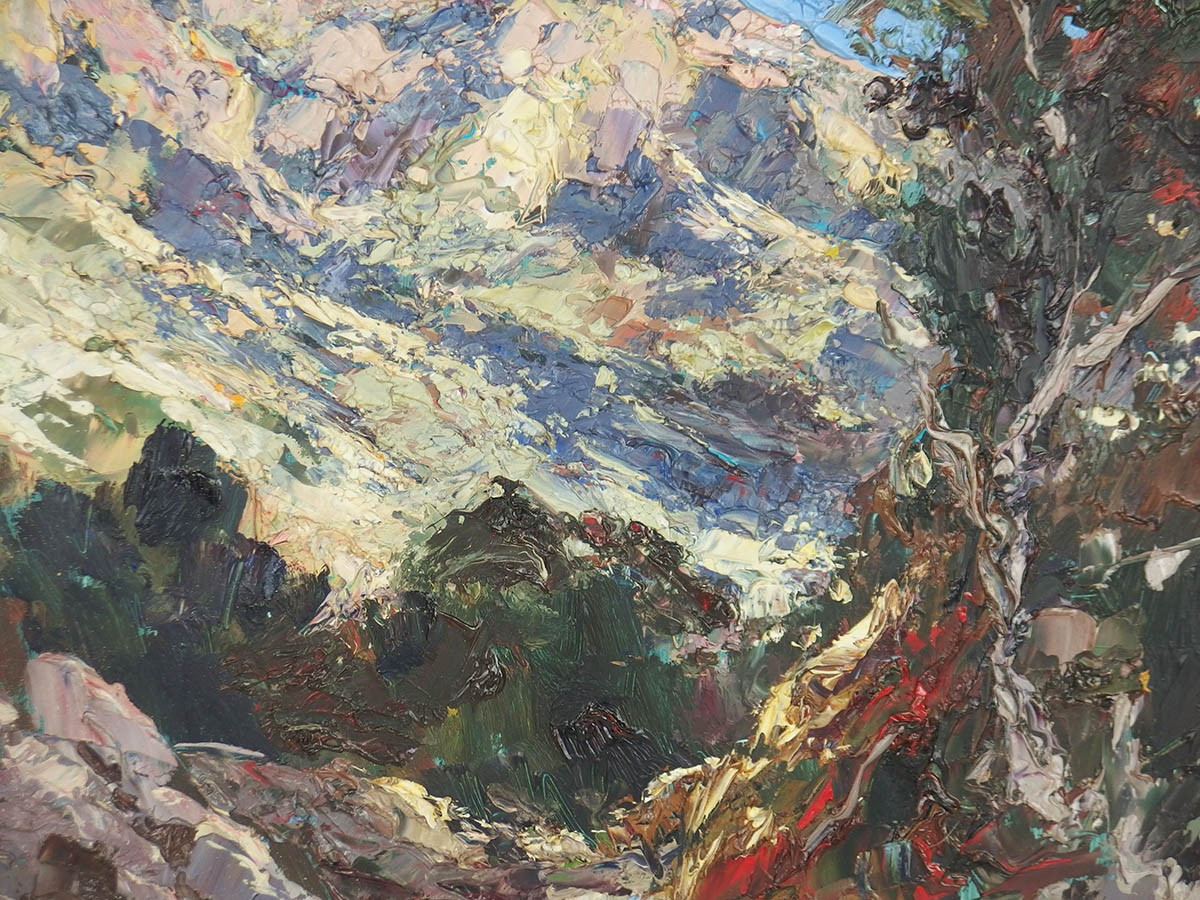 "La Calobra"Huile sur isorel par Bernardino Celia Colomb-photo-3