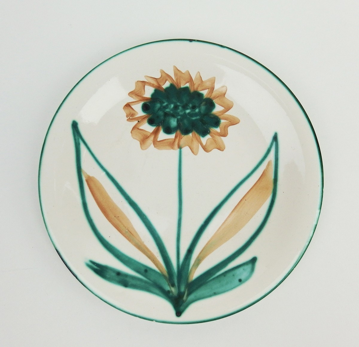 Ensemble de cinq assiettes à dessert  en céramique par Robert Picault-photo-2