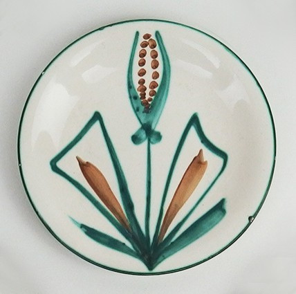 Ensemble de cinq assiettes à dessert  en céramique par Robert Picault-photo-4