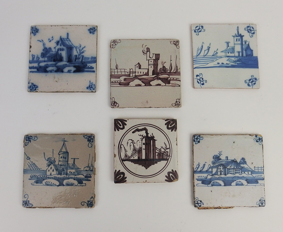 Set Of Six Delft Tiles