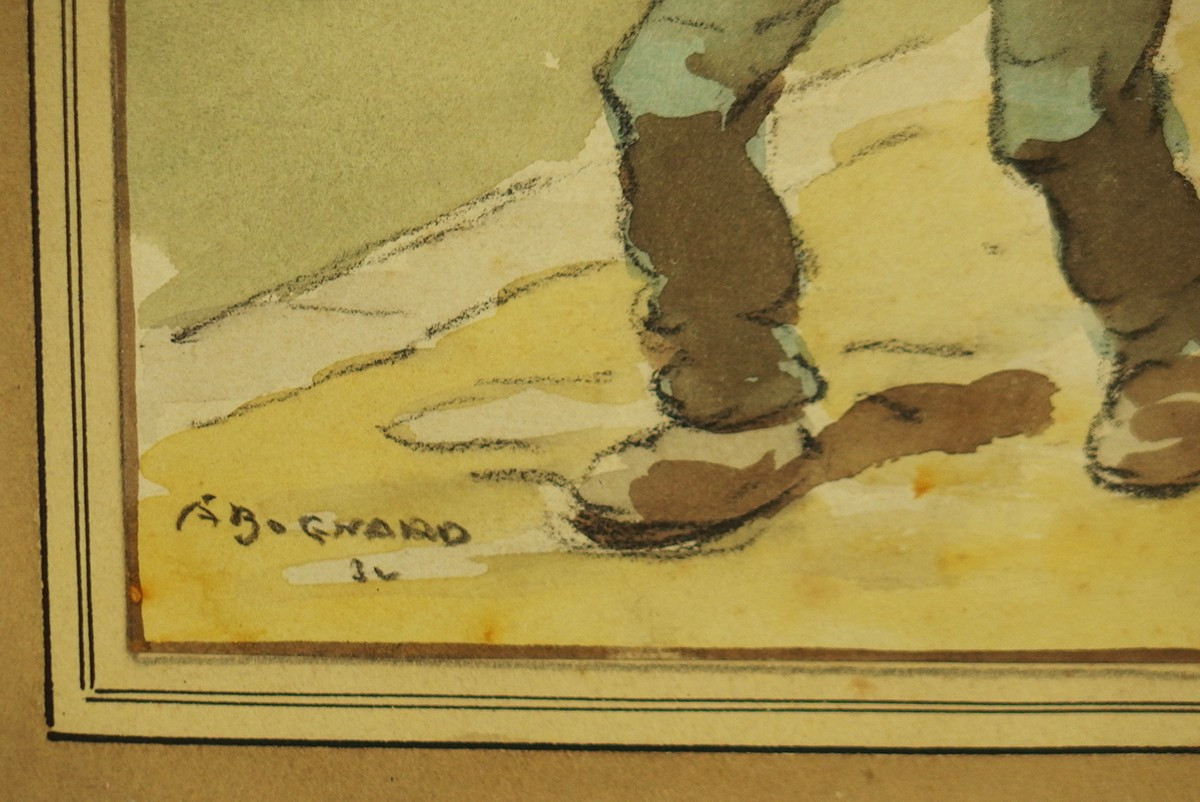 "Homme marchant "par Auguste Lucien Bognard-photo-4