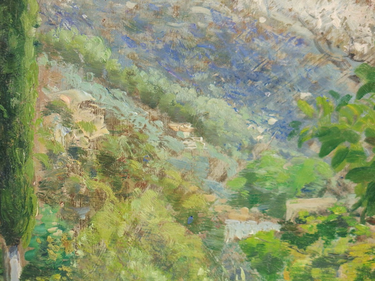 "southern Landscape" Oil On Cardboard  By Henri Vignet-photo-2