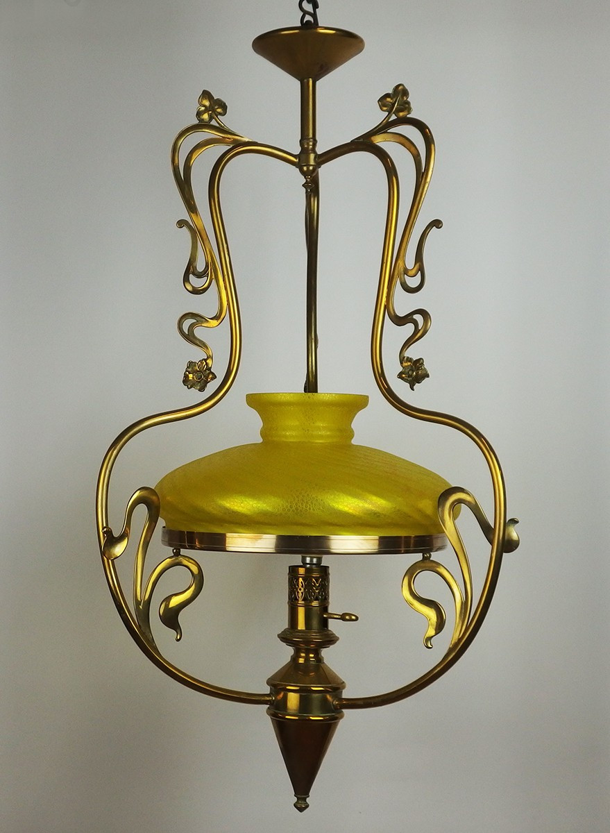 Lustre ou suspension Art Nouveau 