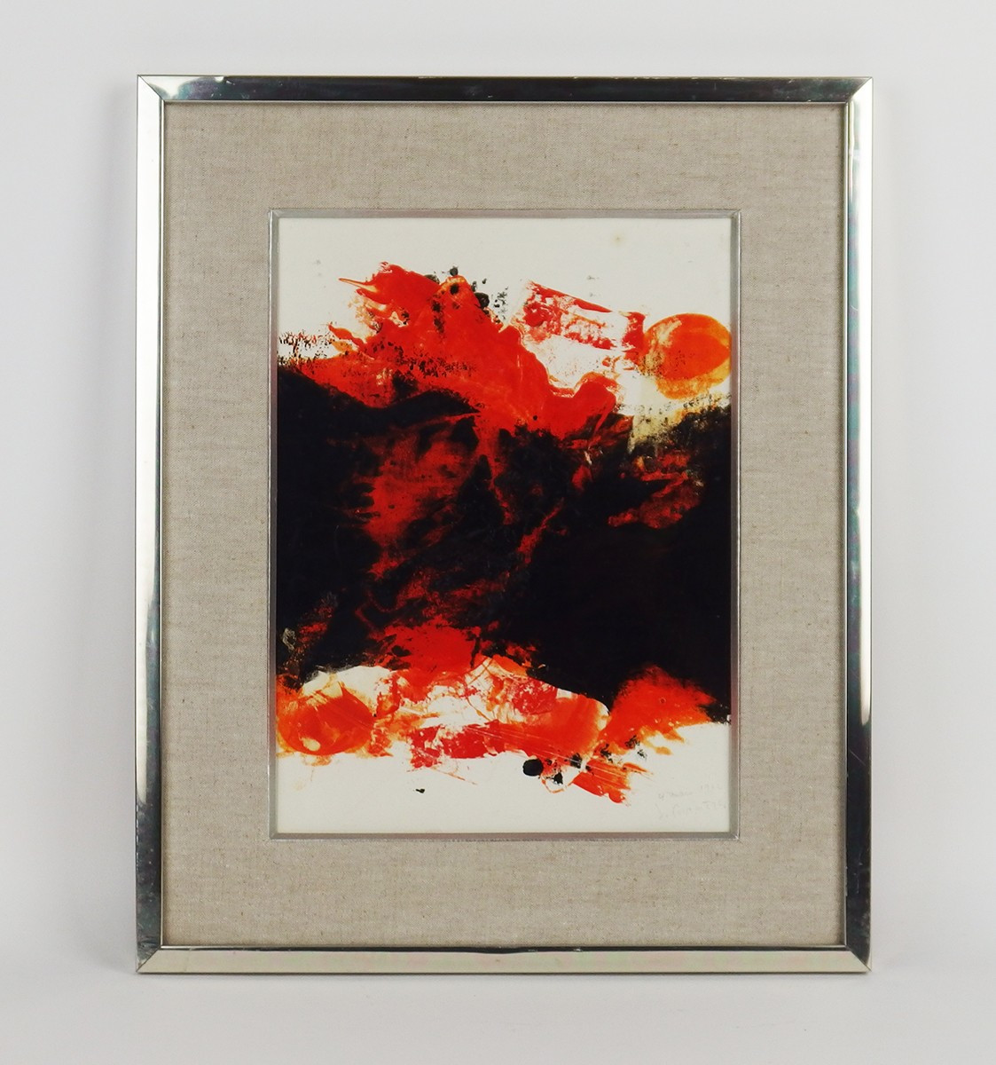 Huile sur papier par Jean Commère