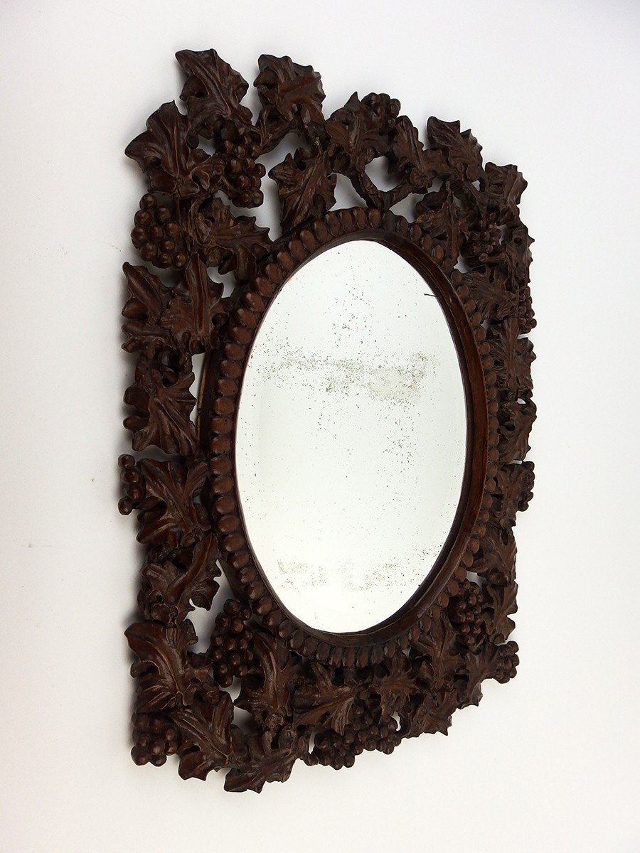 Carved Wooden Wall Mirror-photo-2