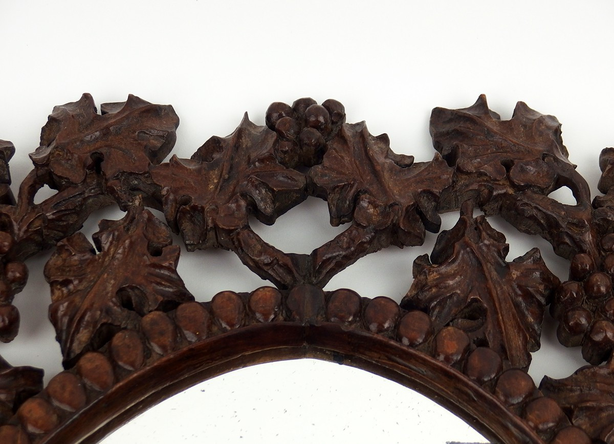 Carved Wooden Wall Mirror-photo-4
