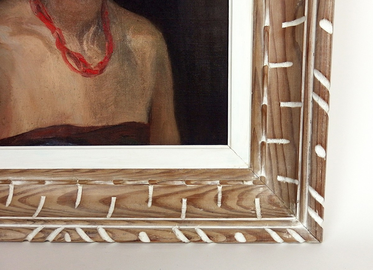 "portrait Of A Young Woman" Oil On Canvas Circa 1930-40-photo-4