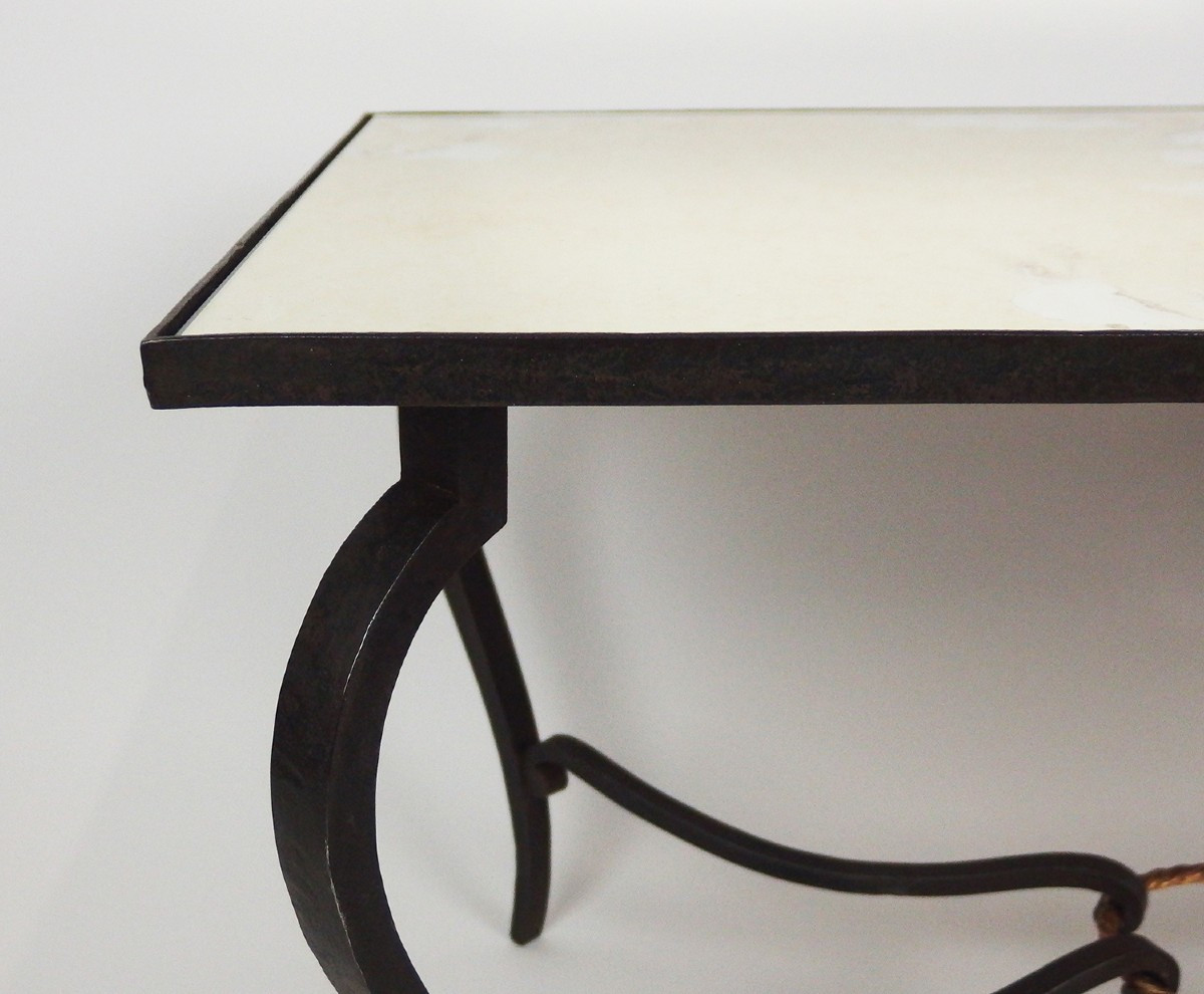 Art Deco Wrought Iron Coffee Table-photo-1