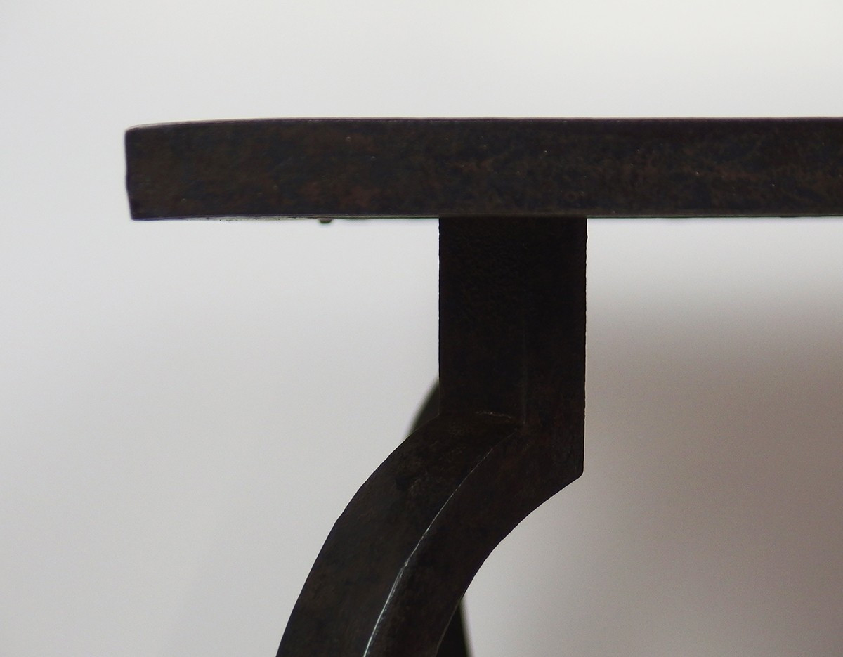 Art Deco Wrought Iron Coffee Table-photo-2